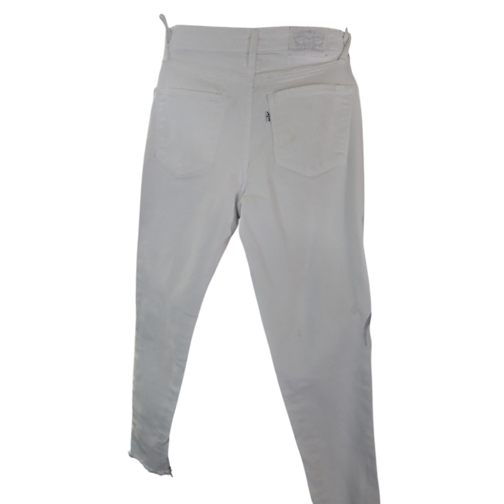 Levi's White Denim Jeans Size 25 721 High Rise Skinny - Picture 3 of 17